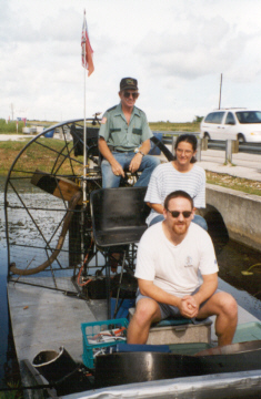 Gudrun Ibler and Dr. Mark Nemeth on Airboat in the Everglades